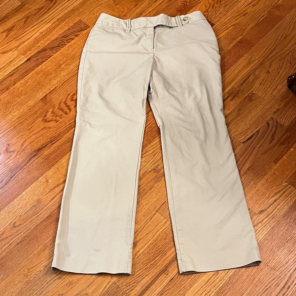 LOFT Khaki “Julie” Trousers